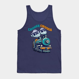 Kids Birthday 2 Years Old Train Birthday Tank Top